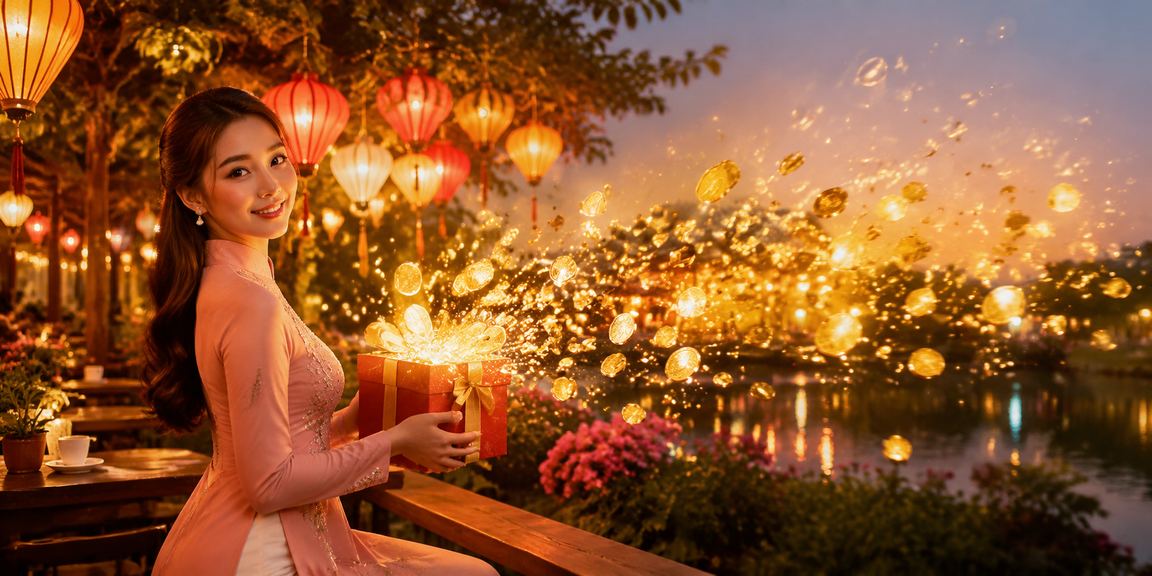Người dùng tại Hội An thưởng thức cà phê và trải nghiệm 500b trên di động